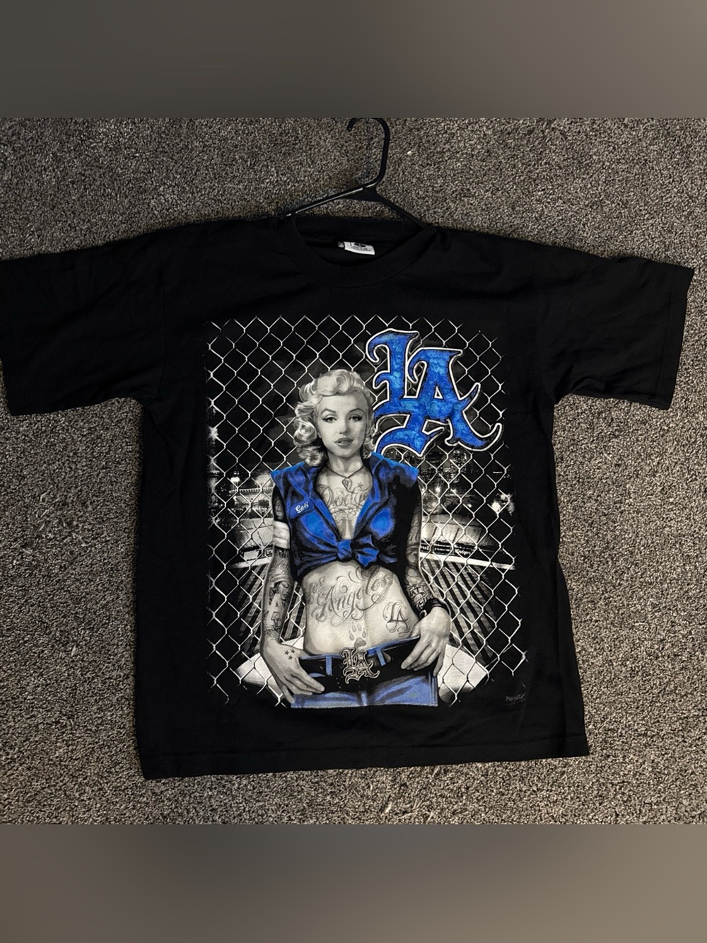 Marilyn Monroe Los Angeles Barrio Street Print Custom Unbranded Thick Cotton (L)